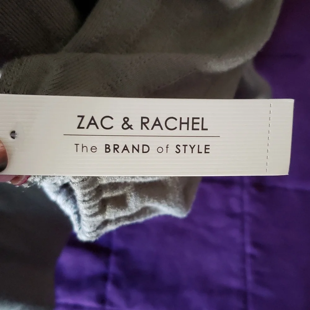 NWT ZAC & RACHEL Olive Green Long Sleeve Top size XL - Picture 4 of 9